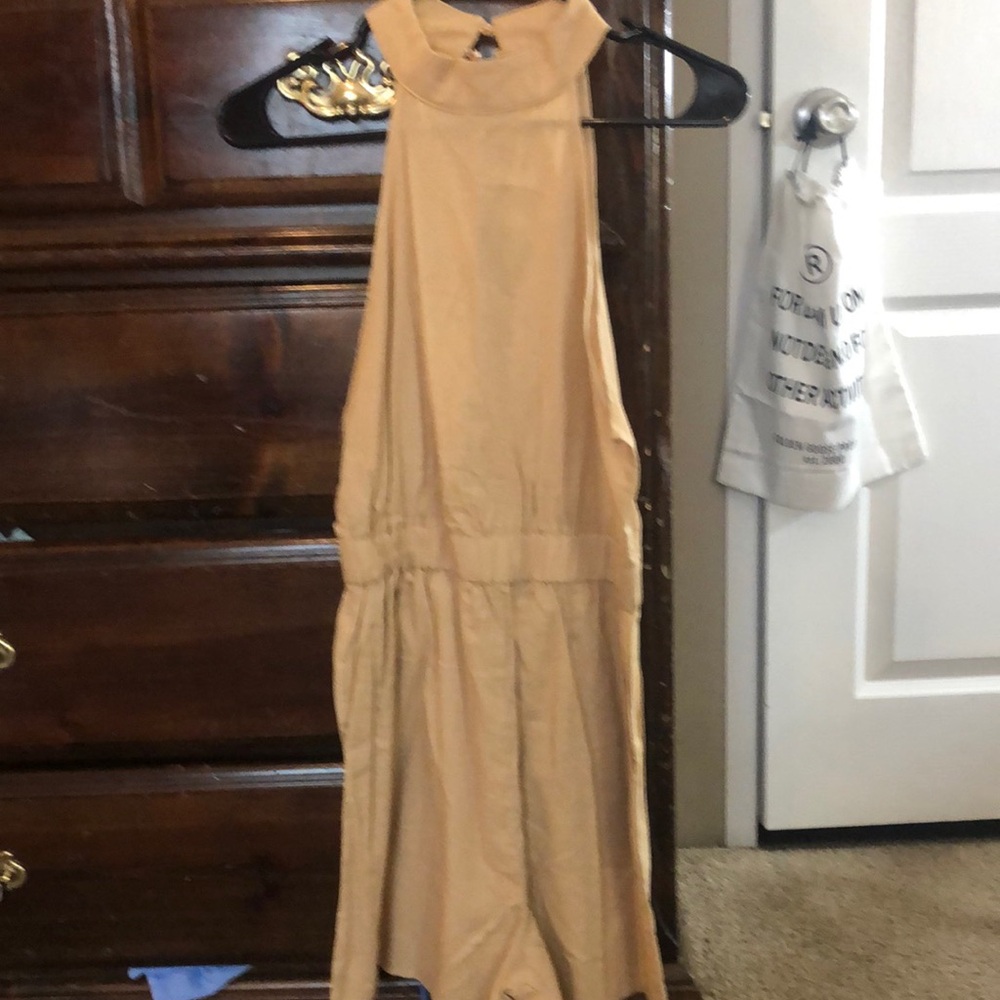 HALTER SHEIN ROMPER WITH CUT OUT IN BACK